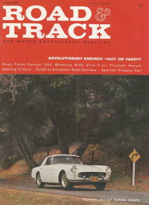 ROAD & TRACK 1960 JUNE - NSU-WANKEL, P-1800, ELVA